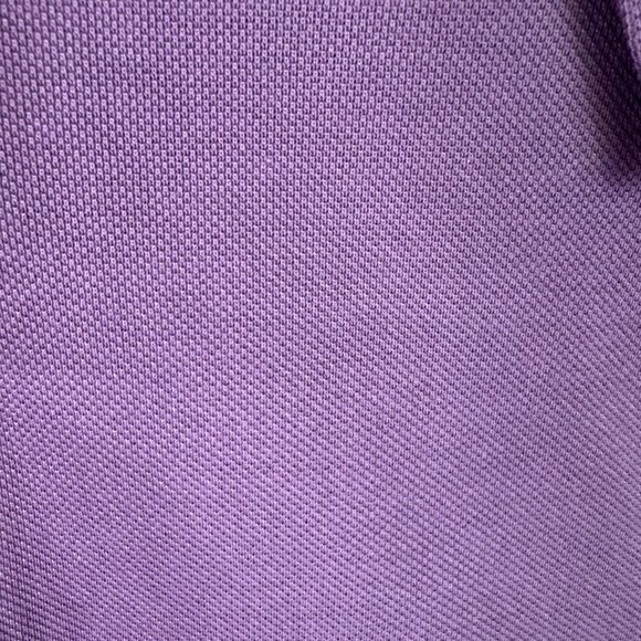 Fabletics Men's L The Dash Short Sleeve Button Up Shirt Purple Knit NWT - Picture 7 of 15